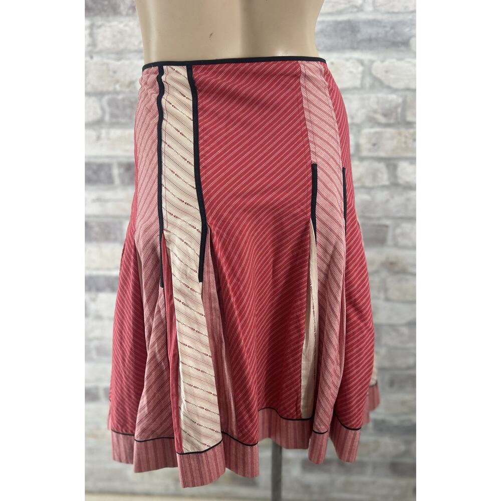 RARE ANTHROPOLOGIE ODILLE SZ 4 RED SKIRT VINTAGE (2004) WESTERN BOHO COTTAGECORE - Picture 4 of 9
